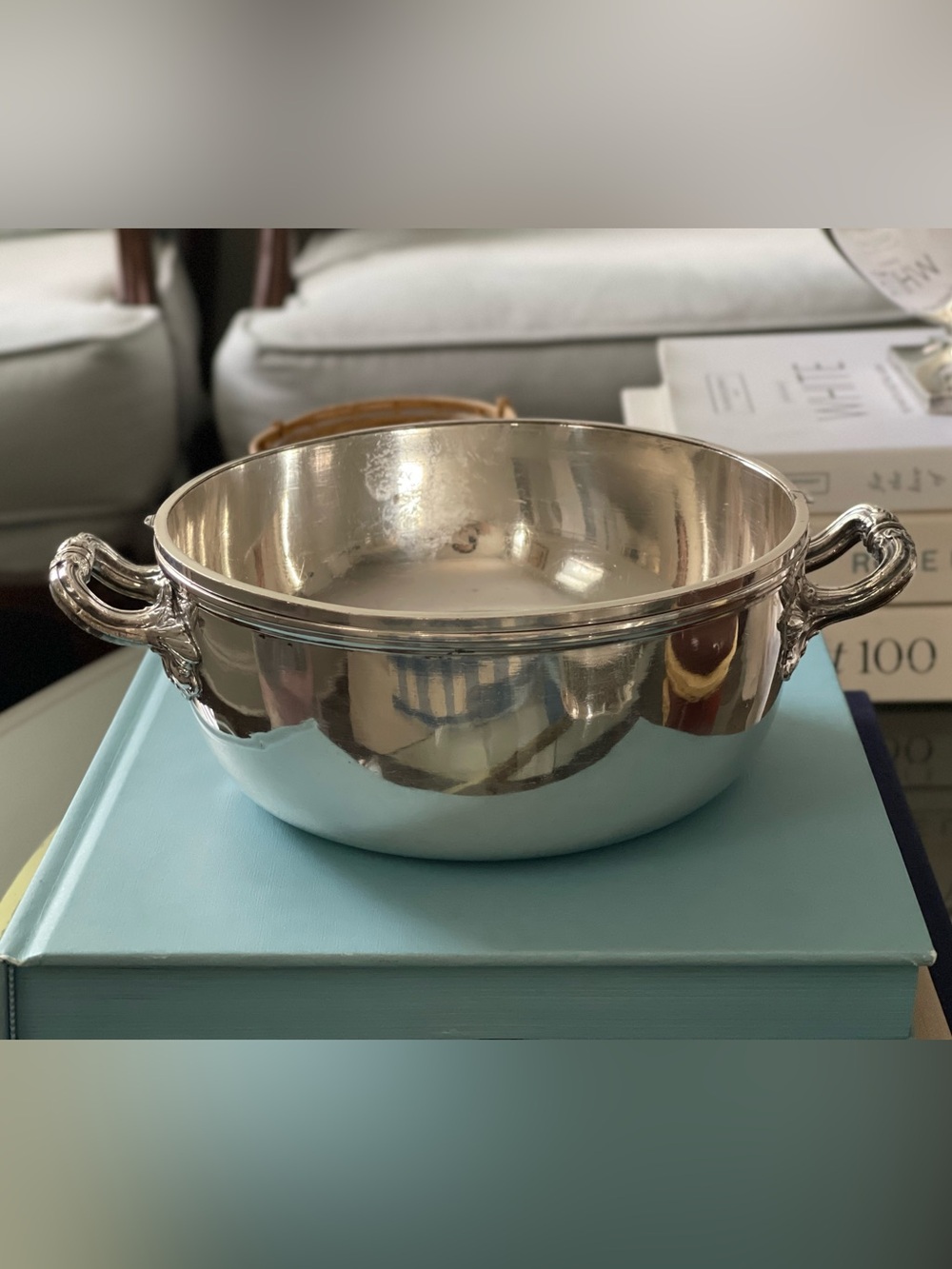 Antique Silver Soufflé Dish
